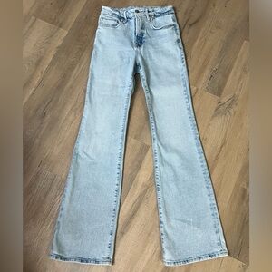 Good American Light Blue Flare Jeans